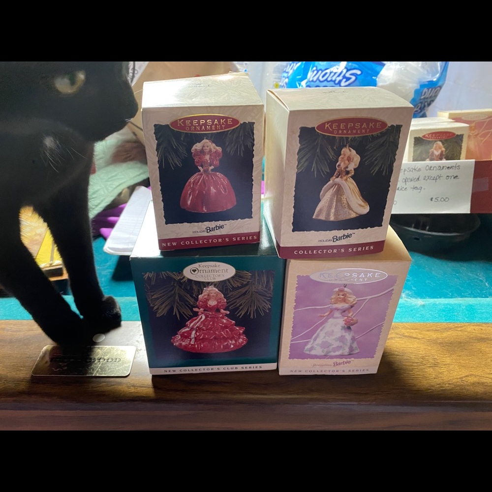 4 Barbie ornaments